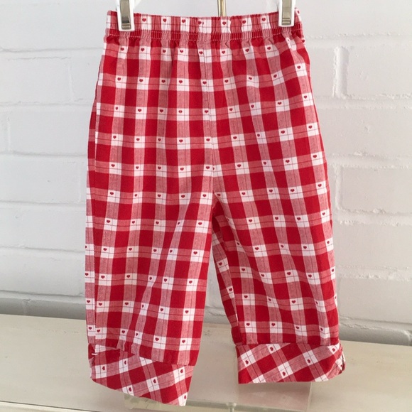 Classic Red And White Heart Design Pants Size 24 Months - Picture 2 of 7